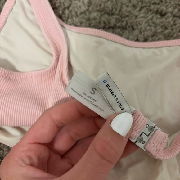 Solid & Striped Bailey One Piece Pale Pink Swimsuit - Picture 12 of 13